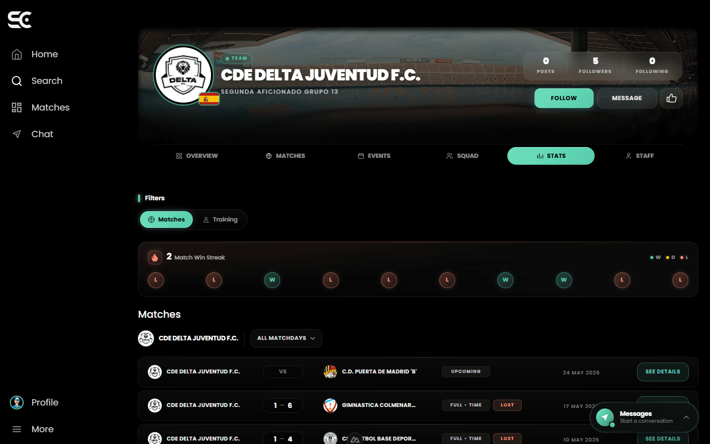 ScoutsCapital app dashboard